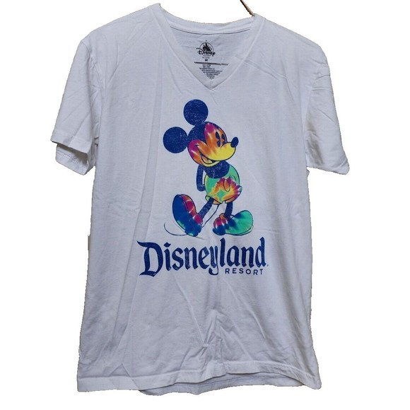 Disneyland Resort Rainbow Mickey Mouse T-Shirt Size Medium White Pride Mouse - Picture 1 of 4